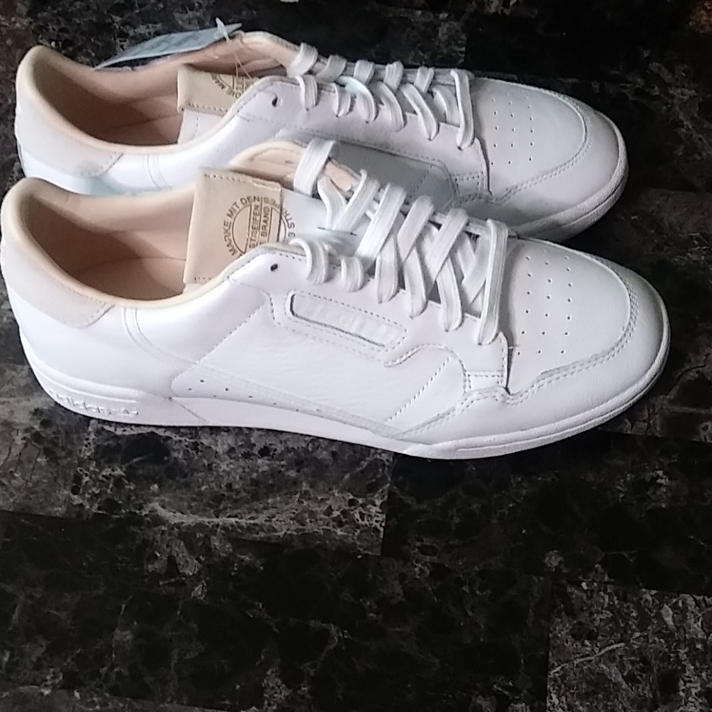 New Mens Adidas Continental 80  white leather 10